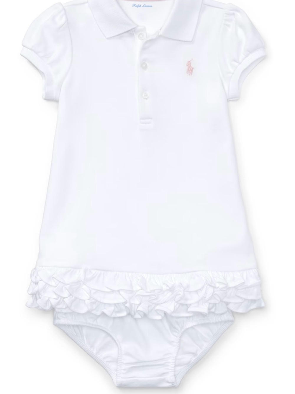 Polo Ralph Lauren Cupcake Ruffle Hem Polo Dress With Bloomers